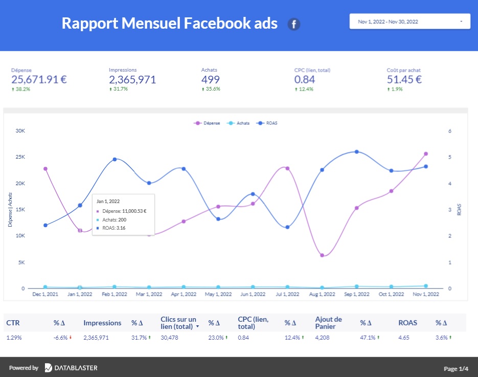 Pourquoi utiliser un rapport Facebook Ads